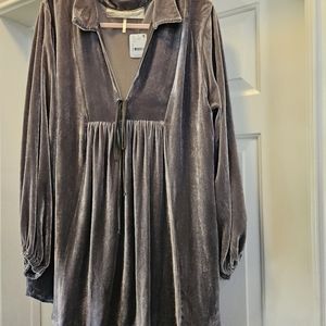 Free People x Jane's Pirate Booty Velvet Verona Tunic in Midnight, NWT, Small